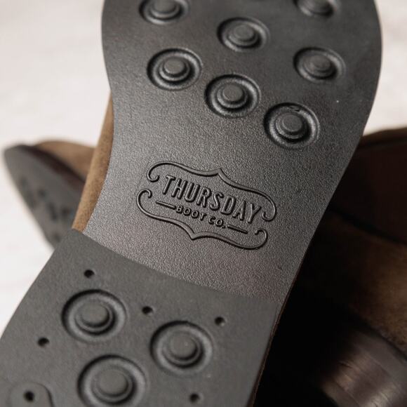 Thursday Boot Company Duchess Dark Olive Suede Chelsea Boots Womens Size 7 - Picture 11 of 16